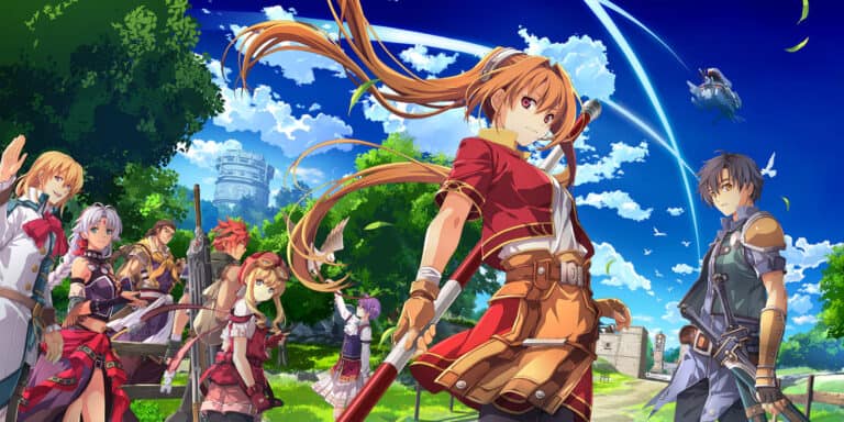 Bild von Trails in the Sky 1st Chapter. Einige Charaktere sind zu sehen.